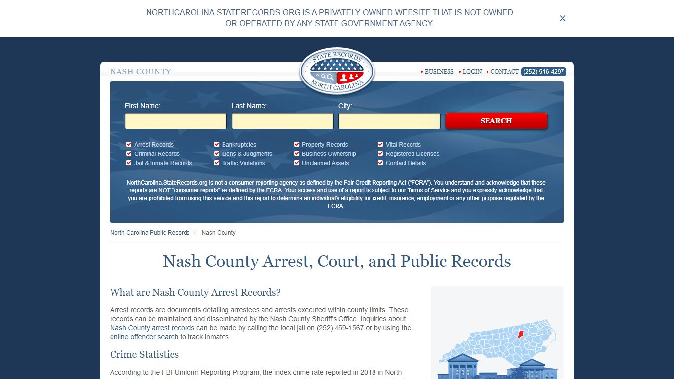 Nash County Arrest, Court, and Public Records